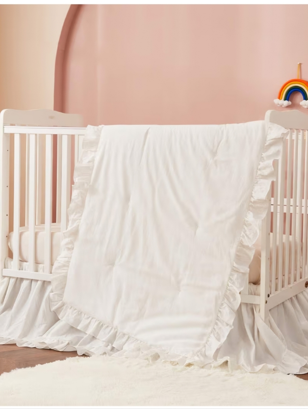 Bohemian Ruffled Crib Skirt